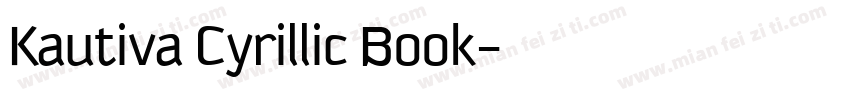 Kautiva Cyrillic Book字体转换